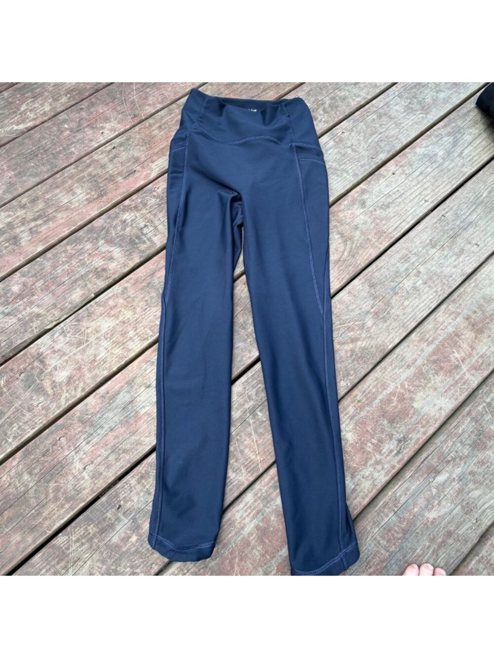 Manduka Womens High-Waist Navy Blue Yoga Leggings Size S